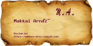 Makkai Arnó névjegykártya